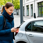 Home 16 디지털 공유경제의 역사와 발전 과정 - Carsharing in Berlin**
"A modern, safe-for-work street scene in Berlin, Germany. A fully clothed wo...