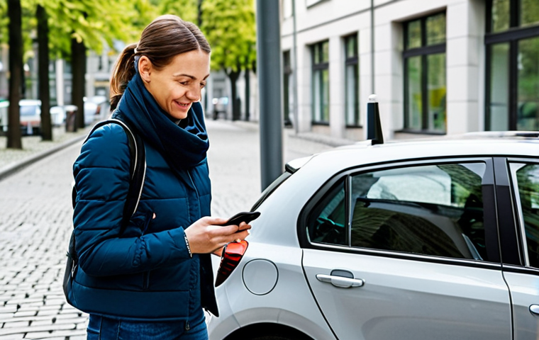 디지털 공유경제의 역사와 발전 과정 - Carsharing in Berlin**
"A modern, safe-for-work street scene in Berlin, Germany. A fully clothed wo...